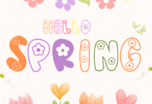 Hello Spring Font Poster 1