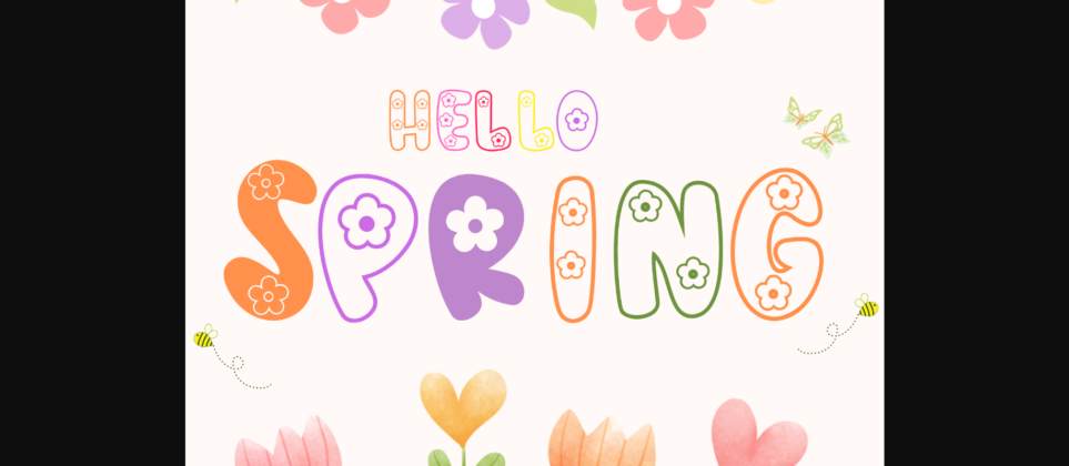 Hello Spring Font Poster 1