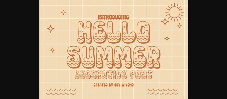Hello Summer Font Poster 3