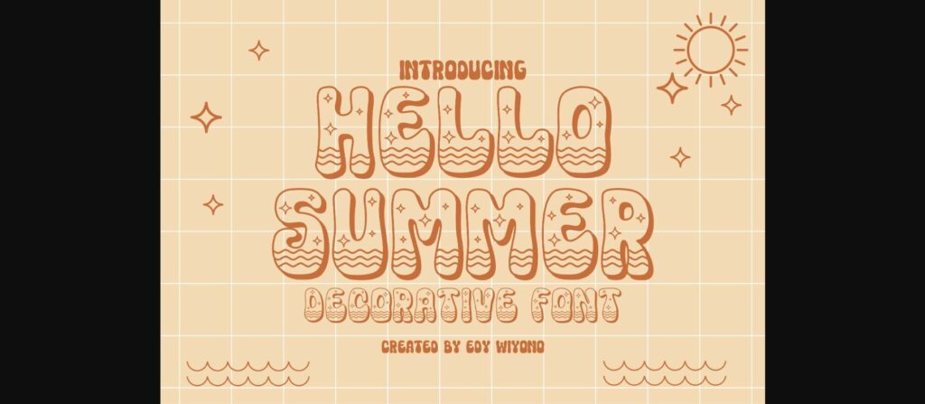 Hello Summer Font Poster 1