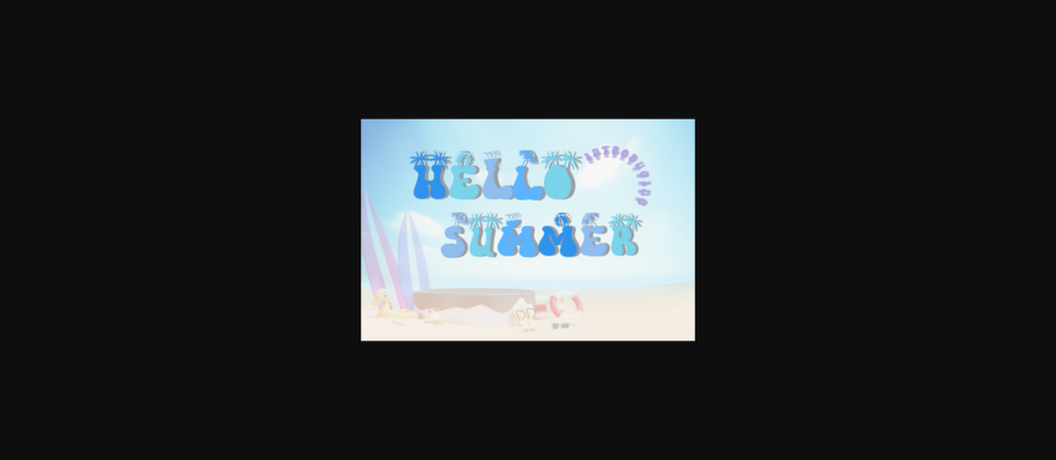 Hello Summer Font Poster 3