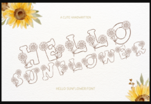 Hello Sunflower Font Poster 1