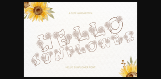 Hello Sunflower Font Poster 1