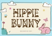 Hippie Bunny Font Poster 1