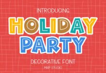 Holiday Party Font Poster 1