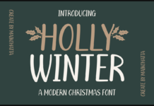 Holly Winter Font Poster 1