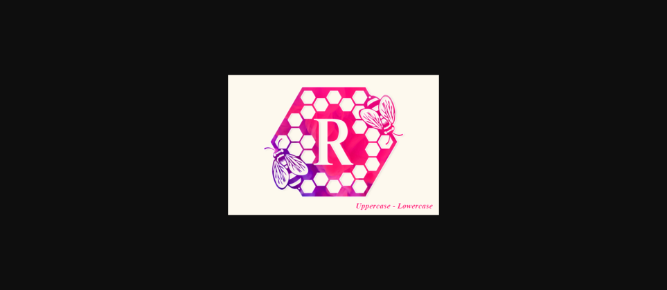 Honey Bee Monogram Font Poster 5