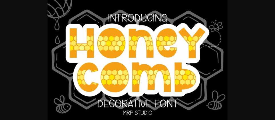 Honeycomb Font Poster 3