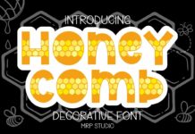 Honeycomb Font Poster 1