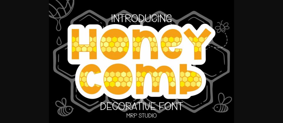 Honeycomb Font Poster 1