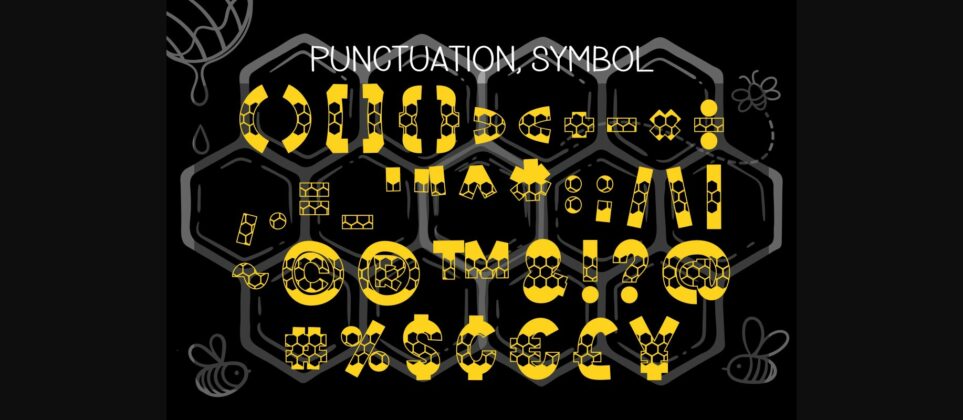 Honeycomb Font Poster 8