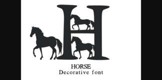 Horse Font Poster 1