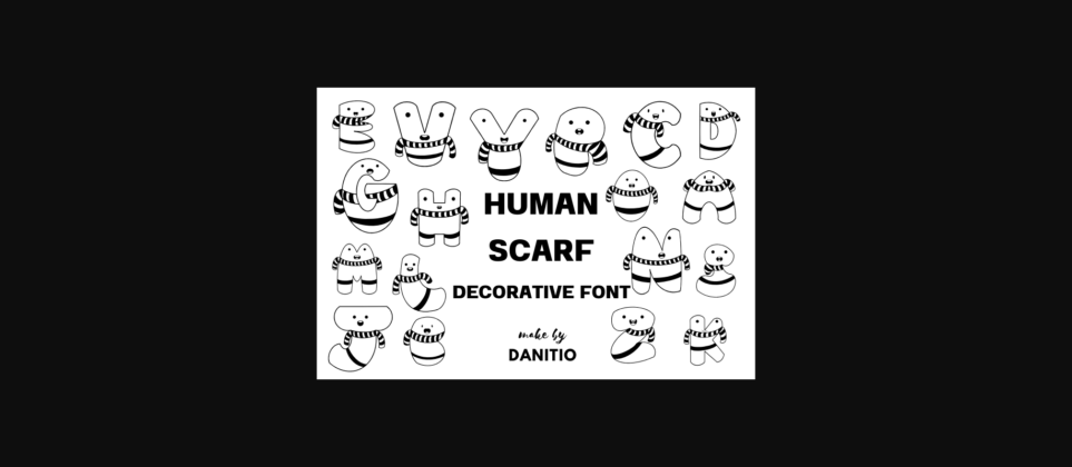 Human Scarf Font Poster 3