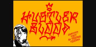 Hustler Blood Font Poster 1