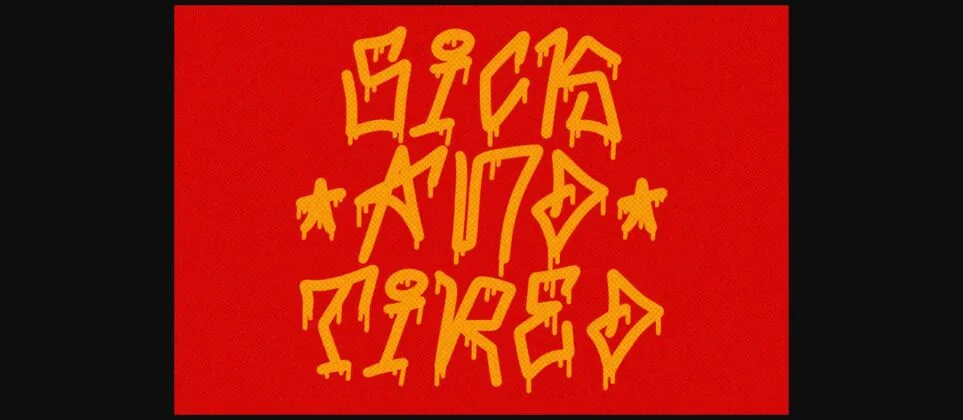 Hustler Blood Font Poster 8