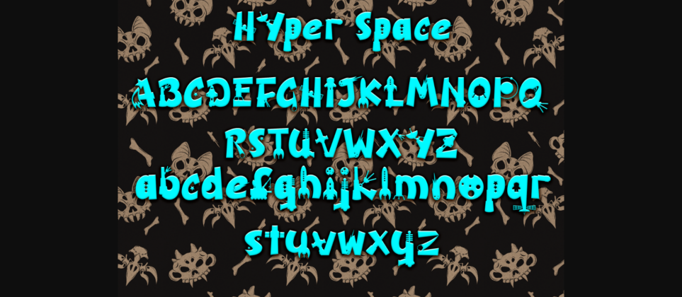 Hyper Space Font Poster 2