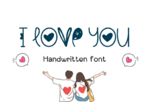 I Love You Font Poster 1