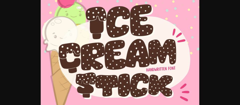 Ice Cream Stick Font Poster 3