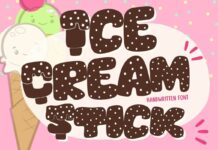 Ice Cream Stick Font Poster 1