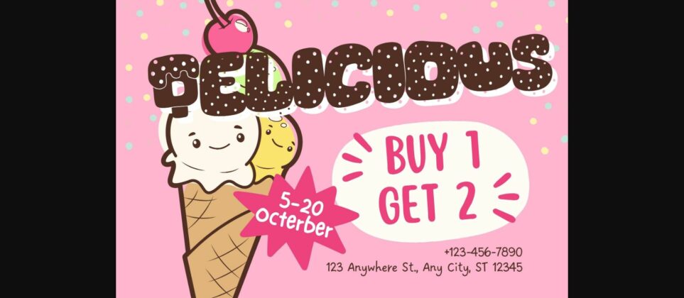 Ice Cream Stick Font Poster 4