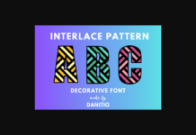 Interlace Pattern Font Poster 1