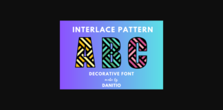 Interlace Pattern Font Poster 1