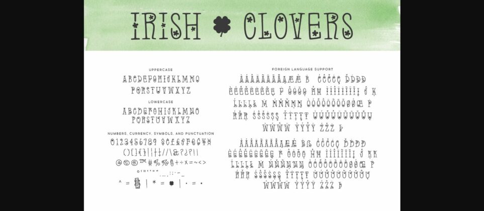 Irish Clovers Font Poster 4