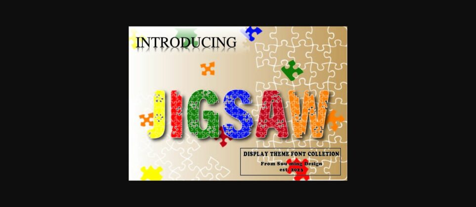 Jigsaw Font Poster 1