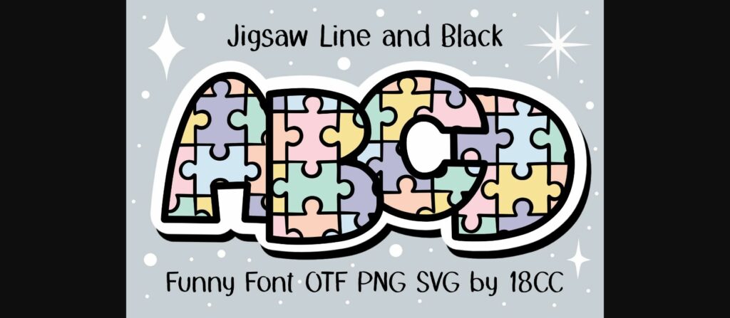 Jigsaw Font Poster 3