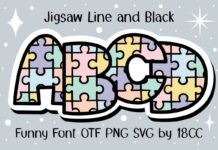 Jigsaw Font Poster 1