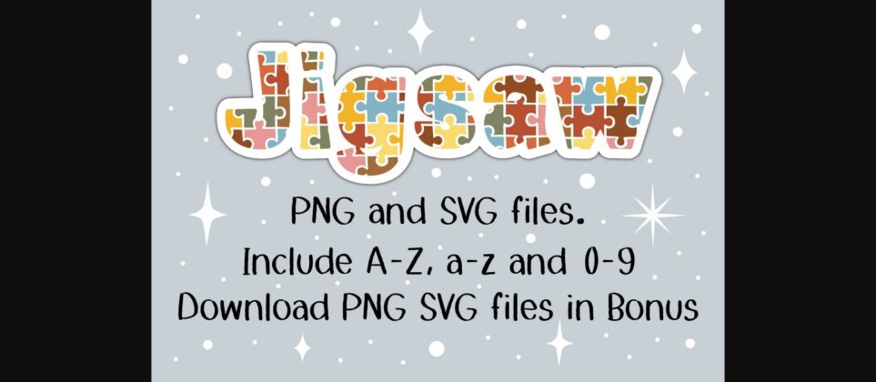 Jigsaw Font Poster 9