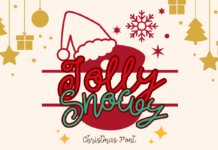 Jolly and Snowy Monogram Font Poster 1