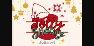Jolly and Snowy Monogram Font Poster 1