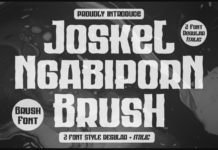 Joskel Ngabiporn Brush Font Poster 1