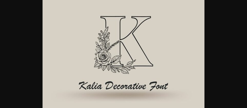 Kalia Monogram Font Poster 3