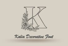 Kalia Monogram Font Poster 1