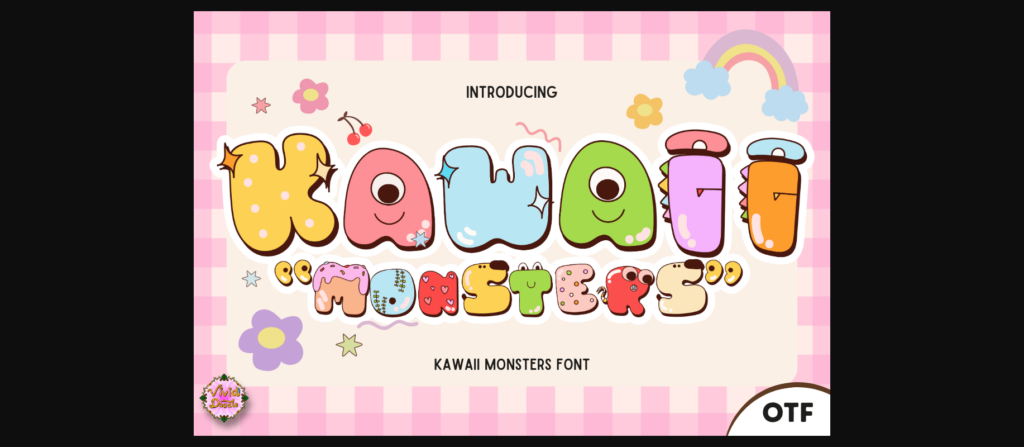 Kawaii Monsters Font Poster 1