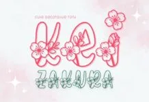 Kei Zakura Font Kei Zakura Font Poster 1