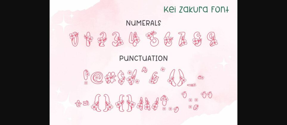 Kei Zakura Font Poster 9