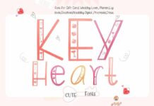 Key Hearts Font Poster 1