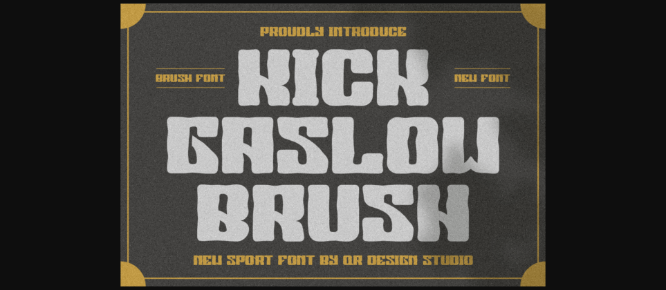 Kick Gaslow Brush Font Poster 3