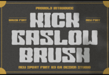 Kick Gaslow Brush Font Poster 1