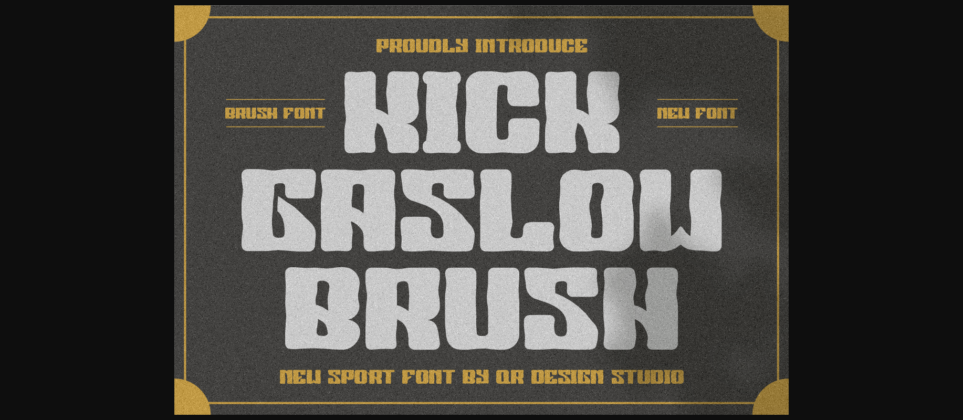 Kick Gaslow Brush Font Poster 1