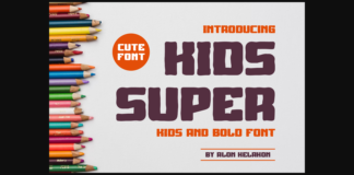 Kids Super Font Poster 1