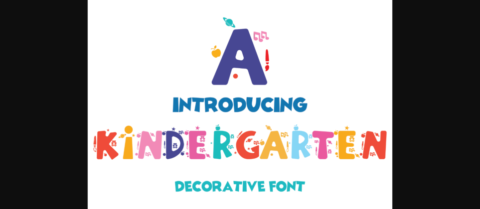 Kindergarten Font Poster 3