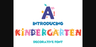 Kindergarten Font Poster 1