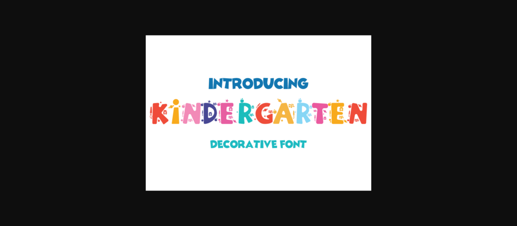Kindergarten Font Poster 4