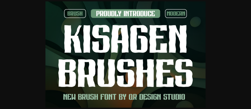 Kisagen Brushes Font Poster 3