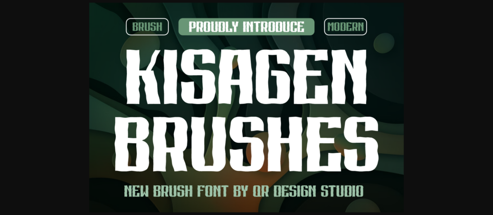 Kisagen Brushes Font Poster 1