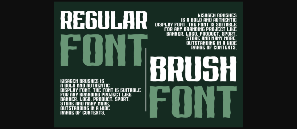 Kisagen Brushes Font Poster 4